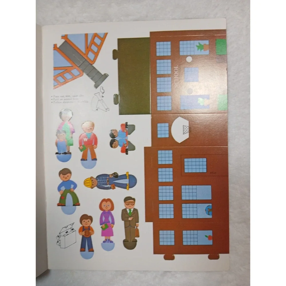 VTG 1976 Whitman Tiny Neighborhood Press-Out Book #1917‎ Unused Punch Out Set